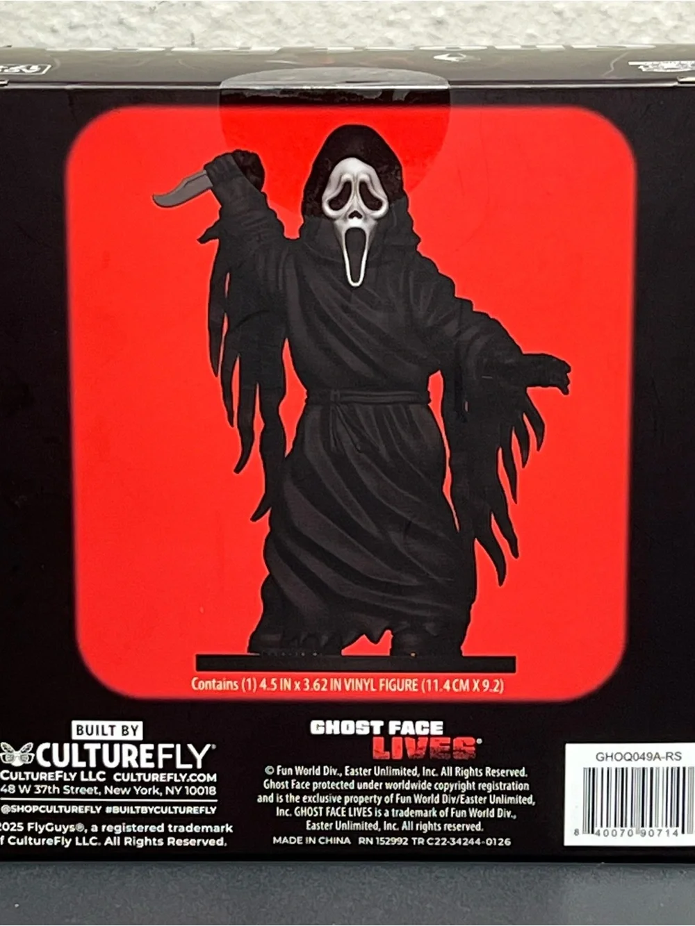 Ghost Face Vinyl Figure by FlyGuys - Black & White Collectible